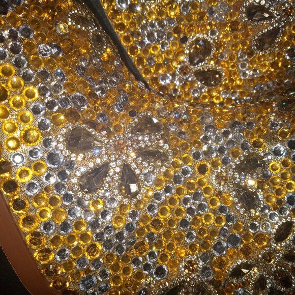 AZALEA WANG " GOLDEN GLITZ " EMBELLISHED WESTERN BOOTIE BRAND NEW !!!!!!!!!!!!!! - Picture 7 of 9